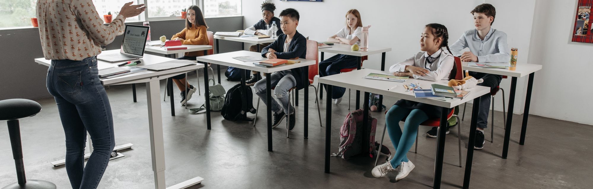 Students and educators in a classroom
